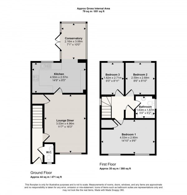 Floorplan for Patting Close, Irlam, M44