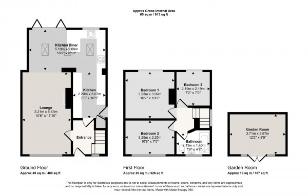 Floorplan for Silverdale Avenue, Irlam, M44