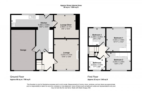 Floorplan for Lyndhurst Avenue, Irlam, M44