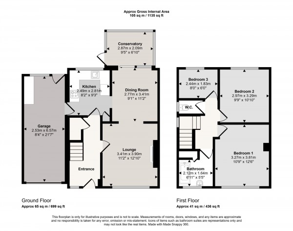 Floorplan for Hawthorn Drive, Cadishead, M44