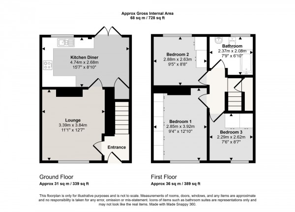 Floorplan for Ferryhill Road, Irlam, M44