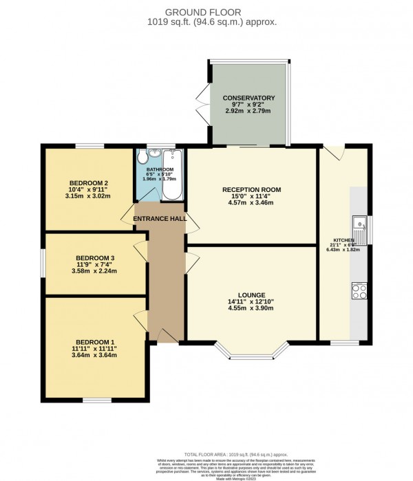 Floorplan for School Lane, Rixton