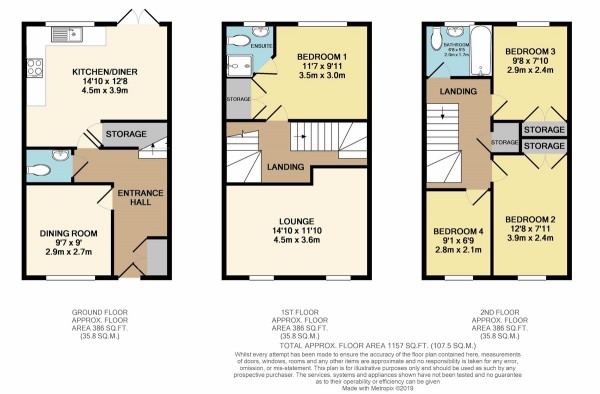 Floorplan for 35 Lorna Way Irlam Manchester