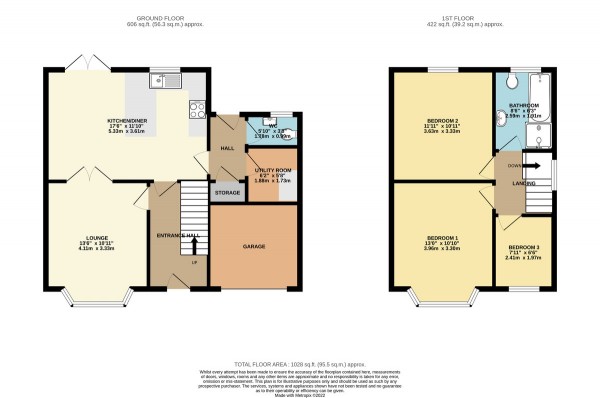 Floorplan for Ferndown Drive, Irlam