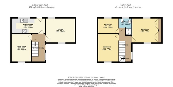 Floorplan for Leader Williams Road, Irlam