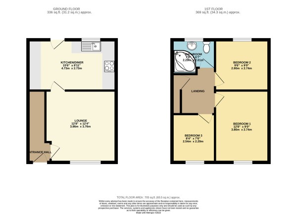Floorplan for Eldon Road, Irlam