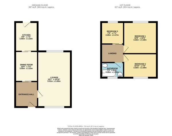 Floorplan for Lyndhurst Avenue, Irlam