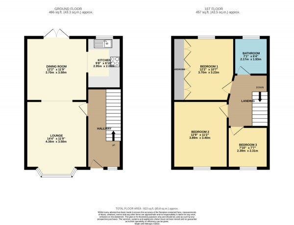 Floorplan for Laburnum Avenue, Swinton