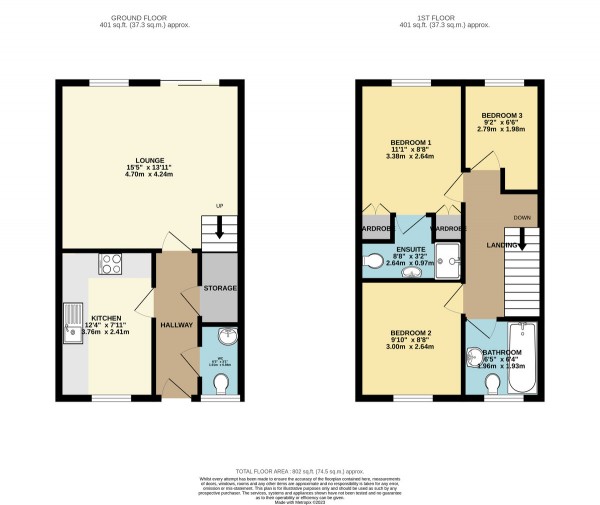 Floorplan for Woodseaves Close, Irlam