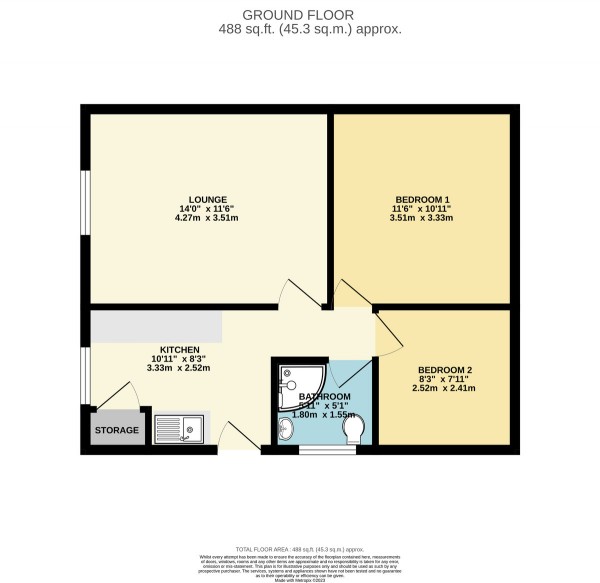 Floorplan for Helston Close, Irlam