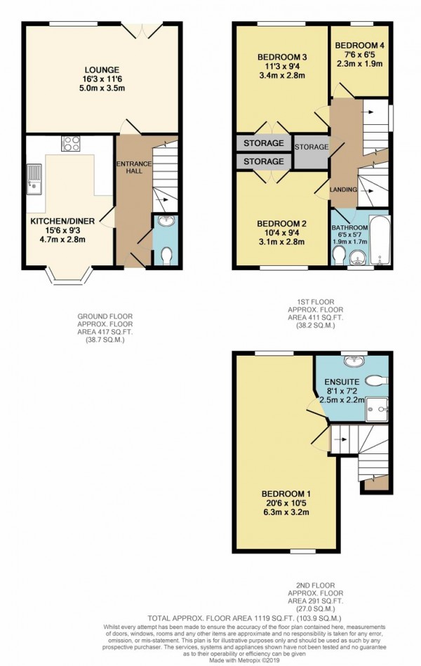 Floorplan for 5 Mona Way, Irlam
