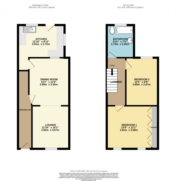 Floorplan for Liverpool Road, Cadishead