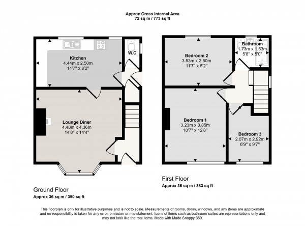 Floorplan for Princes Avenue, Irlam, M44