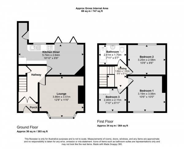 Floorplan for Poplar Grove, Cadishead, M44
