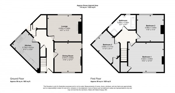 Floorplan for Hamilton Avenue, Cadishead, M44