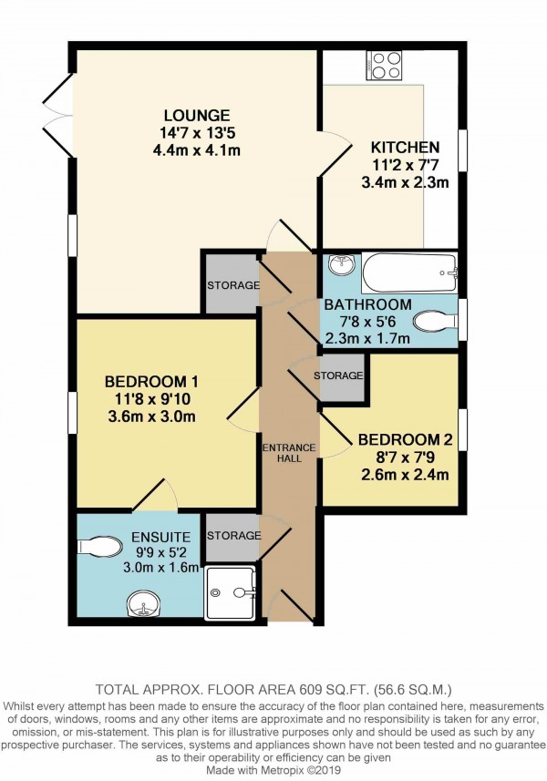 Floorplan for Bankquay Court, Irlam, M44