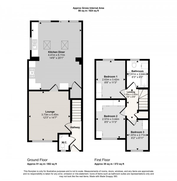 Floorplan for Rixtonleys Drive, Irlam, M44