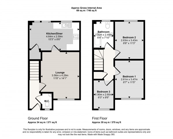 Floorplan for Rixtonleys Drive, Irlam, M44