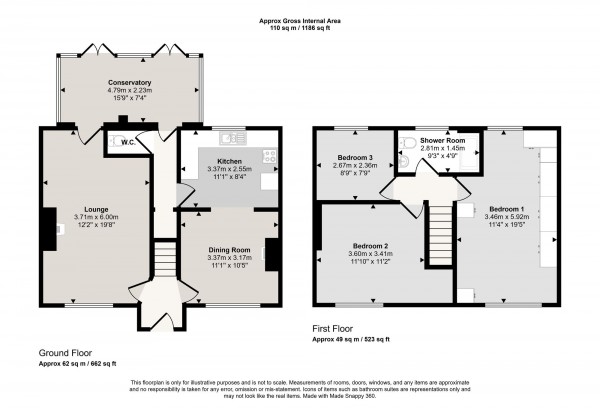 Floorplan for Allenby Road, Cadishead, M44