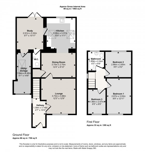 Floorplan for Eldon Road, Irlam, M44