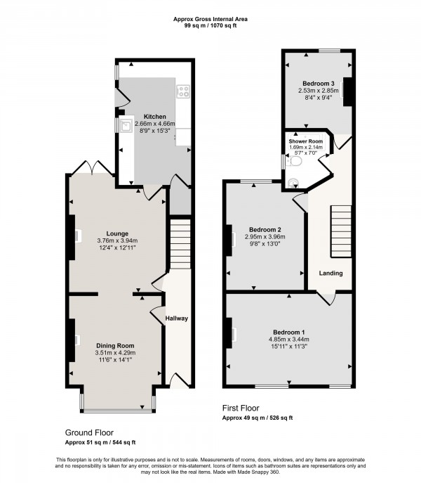 Floorplan for Victoria Road, Irlam, M44