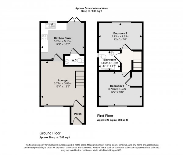 Floorplan for Apple Blossom Grove, Cadishead, M44