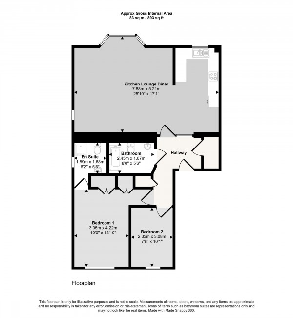 Floorplan for Glenmuir Close, Irlam, M44