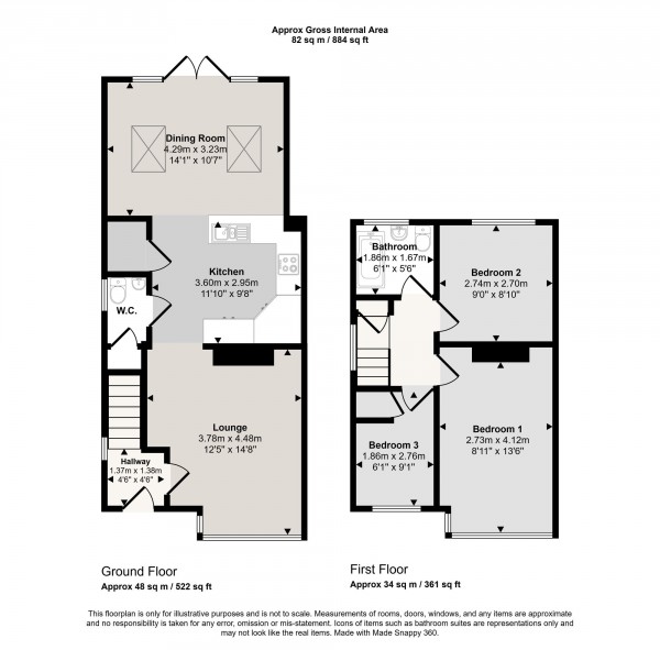 Floorplan for Ferry Road, Irlam, M44