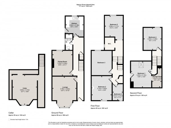 Floorplan for Arpley Street, Warrington, WA1