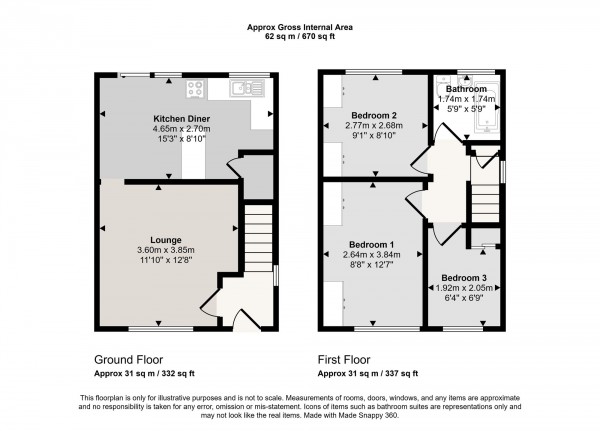 Floorplan for Etherley Close, Irlam, M44