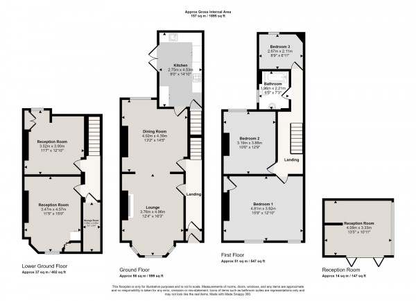 Floorplan for Woodbine Terrace, Irlam, M44