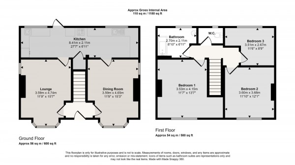 Floorplan for Harriet Street, Cadishead, M44