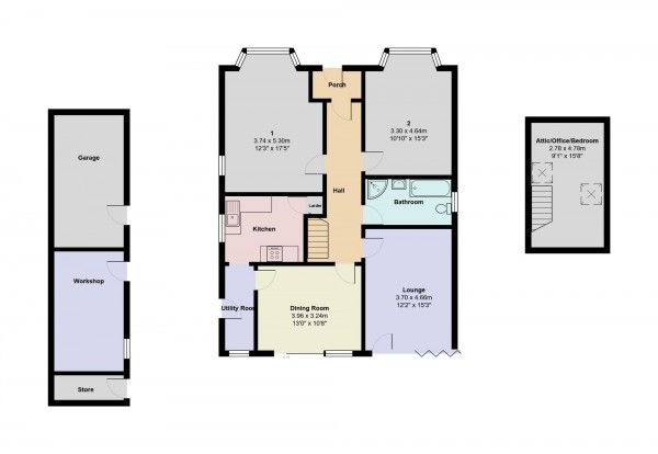 Floorplan for Fir Street, Cadishead, M44