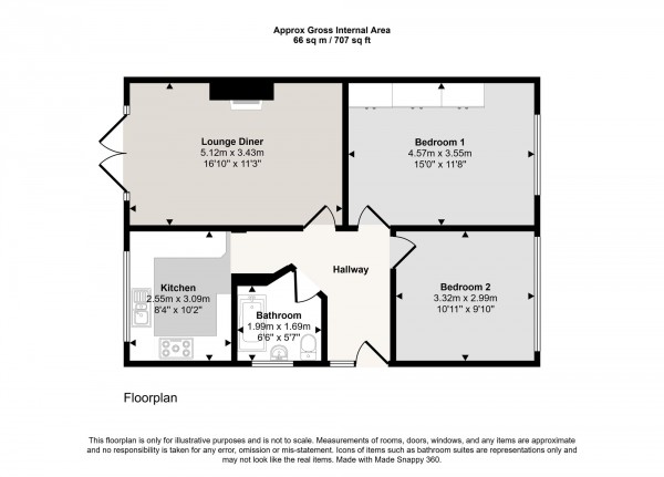Floorplan for Parkstone Road, Irlam, M44