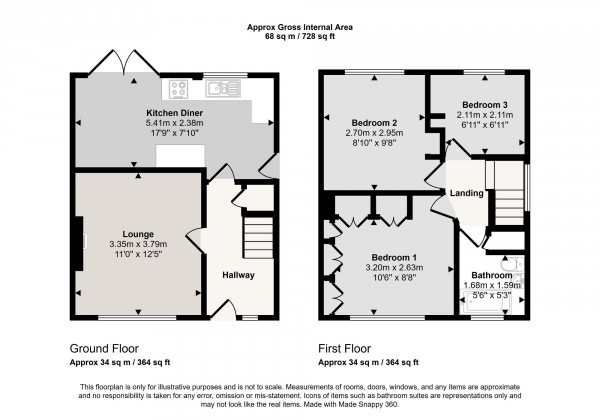 Floorplan for Exeter Drive, Irlam, M44