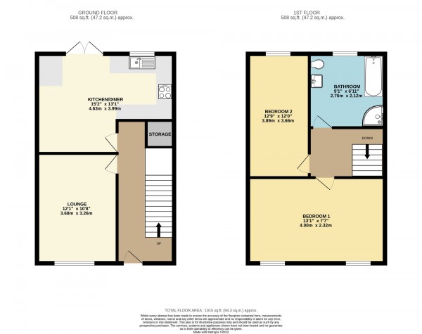 Floorplan for Caroline Street, Irlam, M44