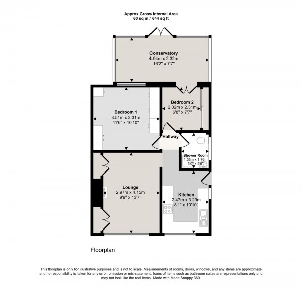 Floorplan for New Moss Road, Cadishead, M44