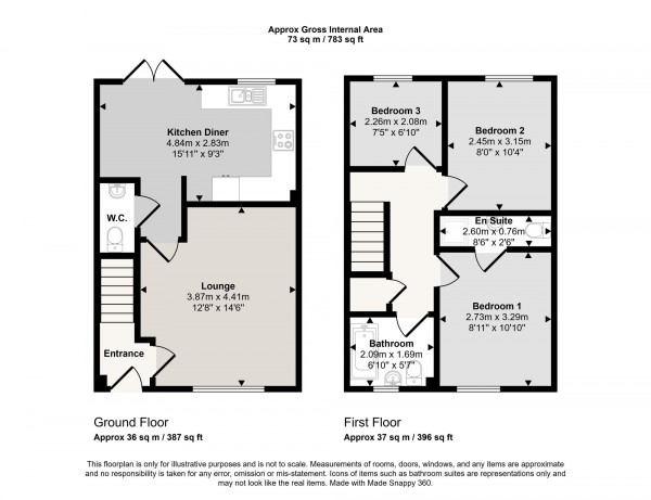 Floorplan for Glazebrook Meadows, Glazebrook, WA3