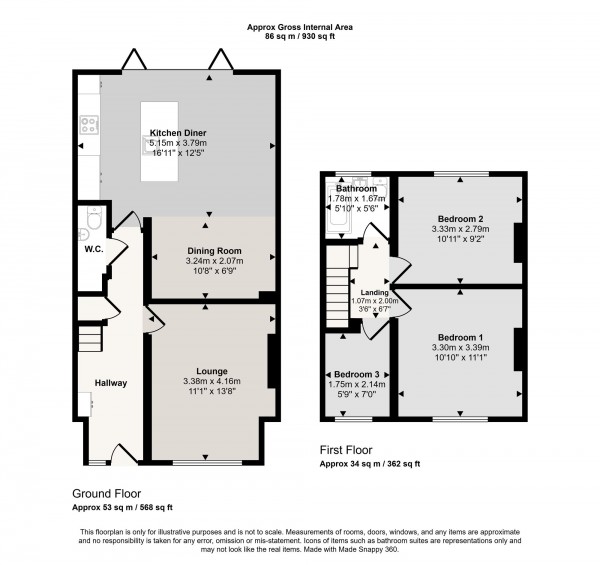 Floorplan for Glen Avenue, Worsley, M28