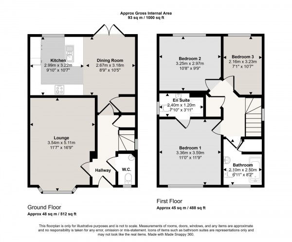 Floorplan for Hayes Road, Cadishead, M44