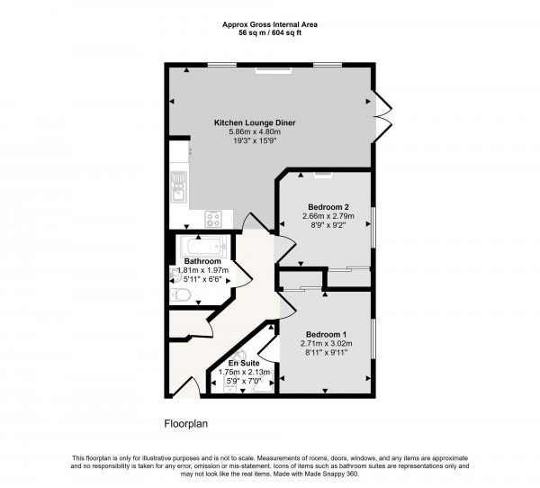 Floorplan for Fairhills Road, Irlam, M44