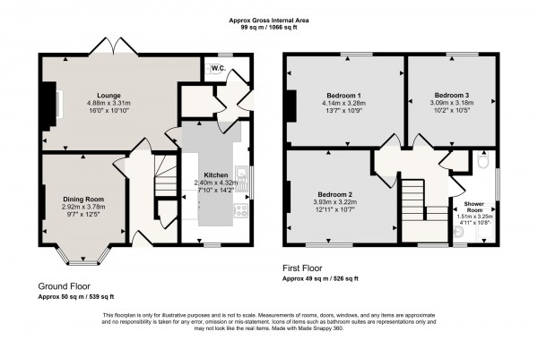 Floorplan for Marlborough Road, Irlam, M44