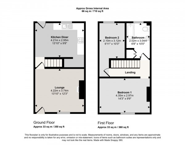 Floorplan for Dean Road, Cadishead, M44