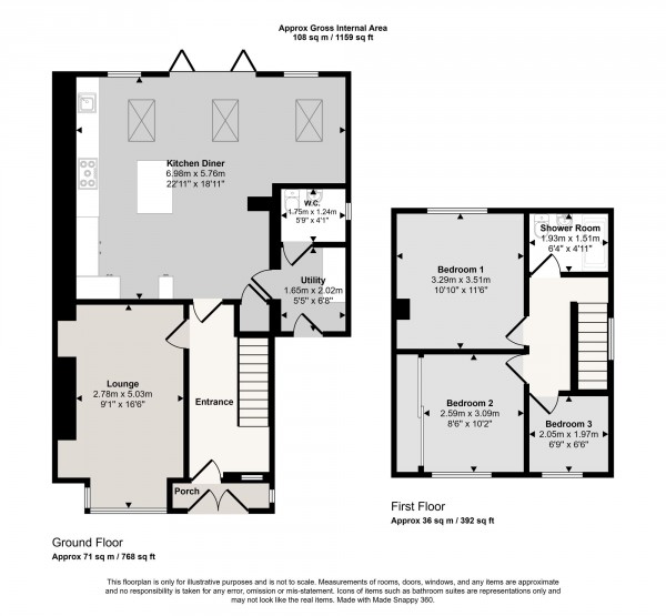Floorplan for Elm Crescent, Worsley, M28