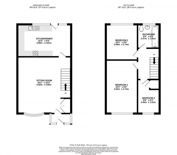 Floorplan for Farnham Drive, Irlam, M44