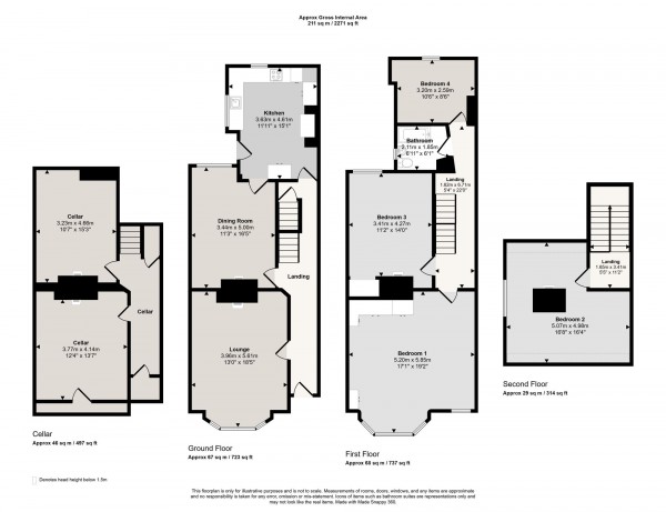 Floorplan for Woodbine Terrace, Irlam, M44