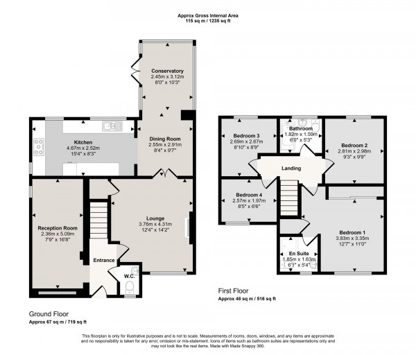 Floorplan for Sandywarps, Irlam, M44