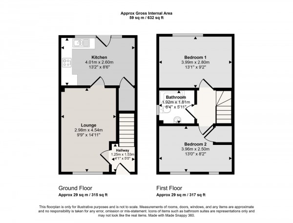 Floorplan for Pipers Court, Irlam, M44