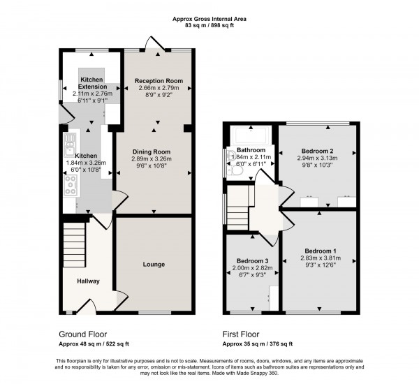 Floorplan for Colling Close, Irlam, M44