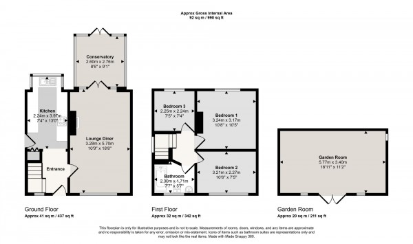 Floorplan for Lyndhurst Avenue, Irlam, M44